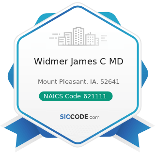 Widmer James C MD - NAICS Code 621111 - Offices of Physicians (except Mental Health Specialists)