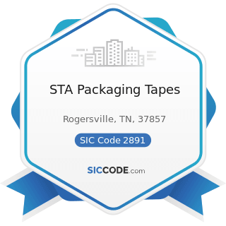 STA Packaging Tapes - SIC Code 2891 - Adhesives and Sealants