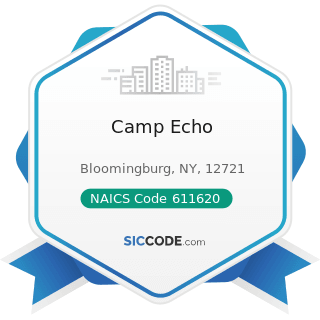 Camp Echo - NAICS Code 611620 - Sports and Recreation Instruction