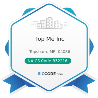 Top Me Inc - NAICS Code 332216 - Saw Blade and Handtool Manufacturing