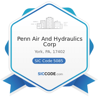 Penn Air And Hydraulics Corp - SIC Code 5085 - Industrial Supplies