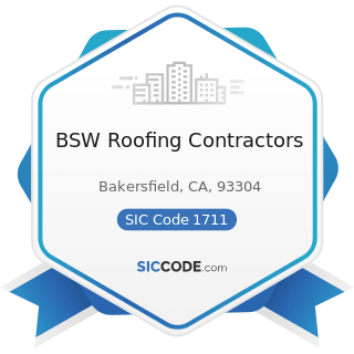 BSW Roofing Contractors - SIC Code 1711 - Plumbing, Heating and Air-Conditioning