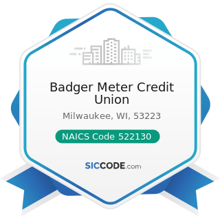 Badger Meter Credit Union - NAICS Code 522130 - Credit Unions