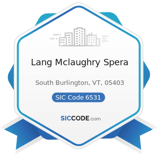Lang Mclaughry Spera - SIC Code 6531 - Real Estate Agents and Managers