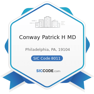 Conway Patrick H MD - SIC Code 8011 - Offices and Clinics of Doctors of Medicine