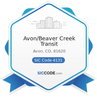 Avon/Beaver Creek Transit - SIC Code 4131 - Intercity and Rural Bus Transportation