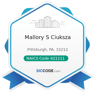 Mallory S Ciuksza - NAICS Code 621111 - Offices of Physicians (except Mental Health Specialists)