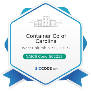 Container Co of Carolina - NAICS Code 562212 - Solid Waste Landfill