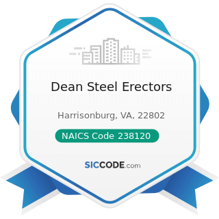 Dean Steel Erectors - NAICS Code 238120 - Structural Steel and Precast Concrete Contractors