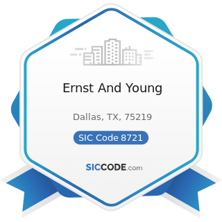 Ernst And Young - SIC Code 8721 - Accounting, Auditing, and Bookkeeping Services