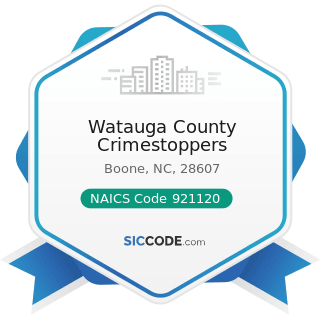 Watauga County Crimestoppers - NAICS Code 921120 - Legislative Bodies