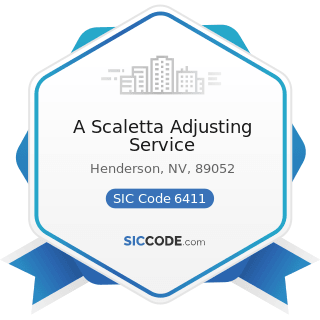 A Scaletta Adjusting Service - SIC Code 6411 - Insurance Agents, Brokers and Service