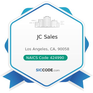 JC Sales - NAICS Code 424990 - Other Miscellaneous Nondurable Goods Merchant Wholesalers