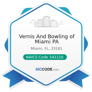 Vernis And Bowling of Miami PA - NAICS Code 541110 - Offices of Lawyers