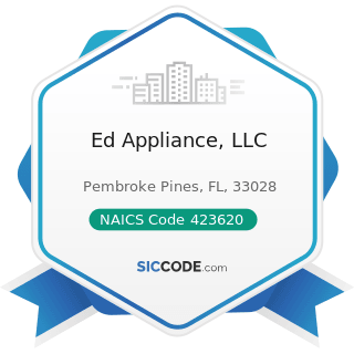 Ed Appliance, LLC - NAICS Code 423620 - Household Appliances, Electric Housewares, and Consumer...
