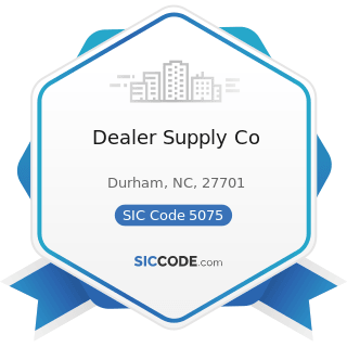 Dealer Supply Co - SIC Code 5075 - Warm Air Heating and Air-Conditioning Equipment and Supplies