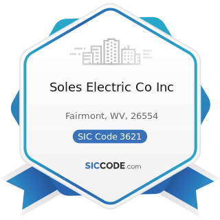 Soles Electric Co Inc - SIC Code 3621 - Motors and Generators