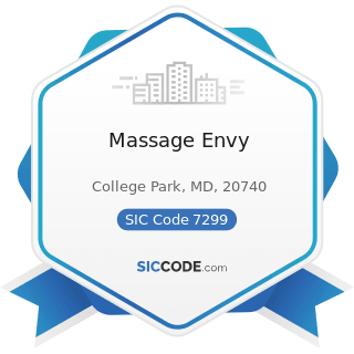 Massage Envy - SIC Code 7299 - Miscellaneous Personal Services, Not Elsewhere Classified