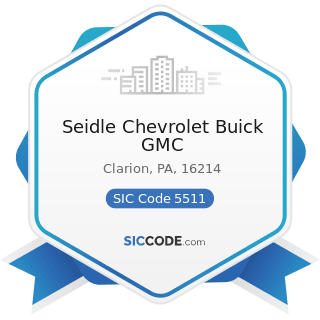 Seidle Chevrolet Buick GMC - SIC Code 5511 - Motor Vehicle Dealers (New and Used)