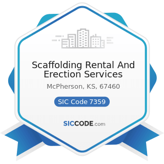 Scaffolding Rental And Erection Services - SIC Code 7359 - Equipment Rental and Leasing, Not...