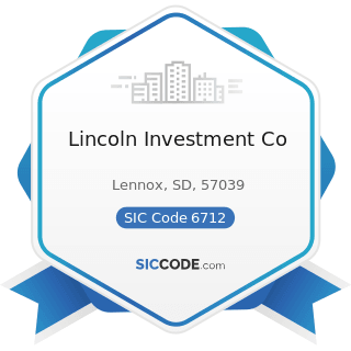Lincoln Investment Co - SIC Code 6712 - Offices of Bank Holding Companies