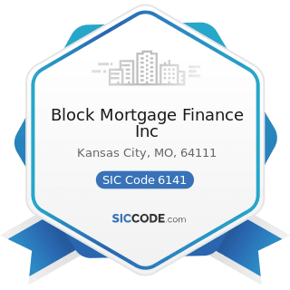 Block Mortgage Finance Inc - SIC Code 6141 - Personal Credit Institutions