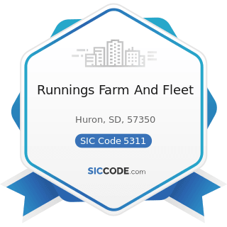 Runnings Farm And Fleet - SIC Code 5311 - Department Stores