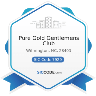 Pure Gold Gentlemens Club - SIC Code 7929 - Bands, Orchestras, Actors, and other Entertainers...