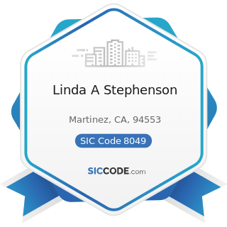 Linda A Stephenson - SIC Code 8049 - Offices and Clinics of Health Practitioners, Not Elsewhere...