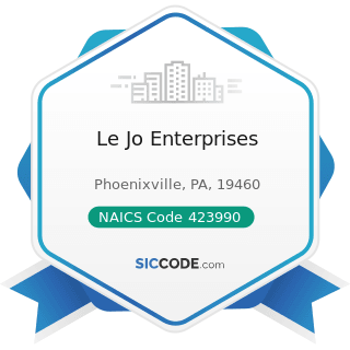 Le Jo Enterprises - NAICS Code 423990 - Other Miscellaneous Durable Goods Merchant Wholesalers