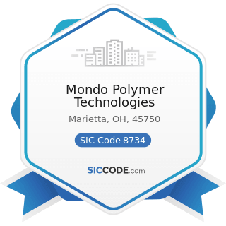 Mondo Polymer Technologies - SIC Code 8734 - Testing Laboratories