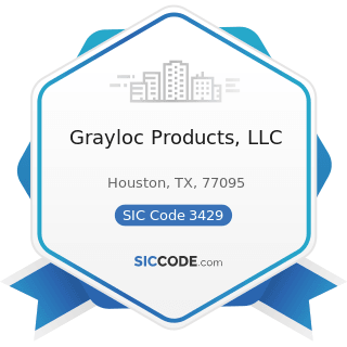 Grayloc Products, LLC - SIC Code 3429 - Hardware, Not Elsewhere Classified