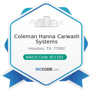 Coleman Hanna Carwash Systems - NAICS Code 811192 - Car Washes