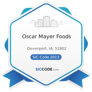Oscar Mayer Foods - SIC Code 2013 - Sausages and Other Prepared Meats Products