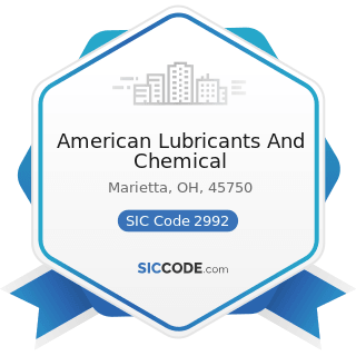 American Lubricants And Chemical - SIC Code 2992 - Lubricating Oils and Greases