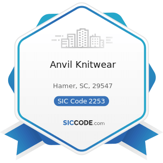 Anvil Knitwear - SIC Code 2253 - Knit Outerwear Mills