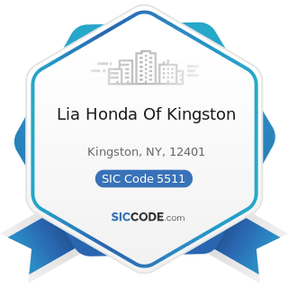 Lia Honda Of Kingston - SIC Code 5511 - Motor Vehicle Dealers (New and Used)