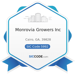 Monrovia Growers Inc - SIC Code 5992 - Florists