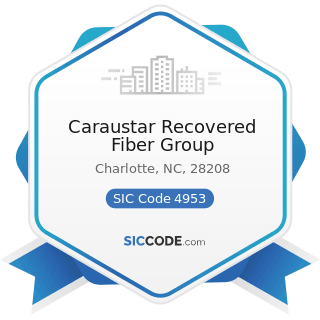 Caraustar Recovered Fiber Group - SIC Code 4953 - Refuse Systems