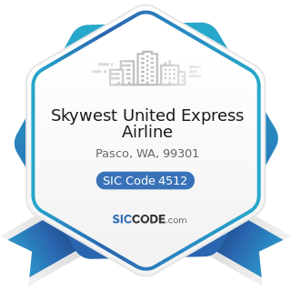 Skywest United Express Airline - SIC Code 4512 - Air Transportation, Scheduled
