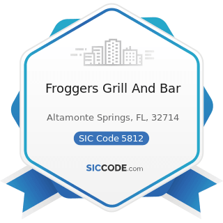 Froggers Grill And Bar - SIC Code 5812 - Eating Places