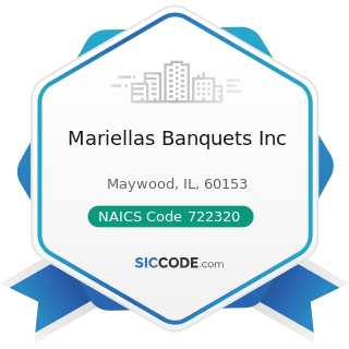 Mariellas Banquets Inc - NAICS Code 722320 - Caterers