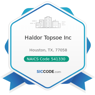 Haldor Topsoe Inc - NAICS Code 541330 - Engineering Services