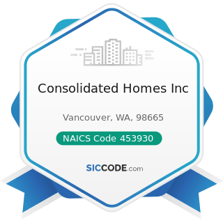 Consolidated Homes Inc - NAICS Code 453930 - Manufactured (Mobile) Home Dealers