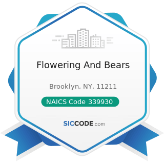 Flowering And Bears - NAICS Code 339930 - Doll, Toy, and Game Manufacturing