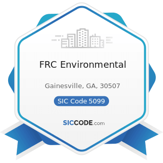 FRC Environmental - SIC Code 5099 - Durable Goods, Not Elsewhere Classified