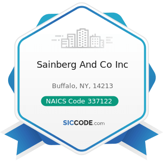 Sainberg And Co Inc - NAICS Code 337122 - Nonupholstered Wood Household Furniture Manufacturing