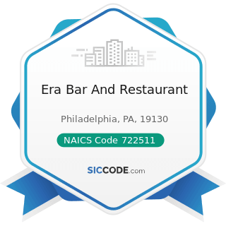 Era Bar And Restaurant - NAICS Code 722511 - Full-Service Restaurants