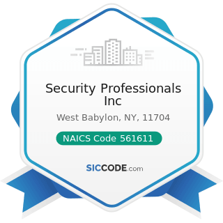 Security Professionals Inc - NAICS Code 561611 - Investigation and Personal Background Check...