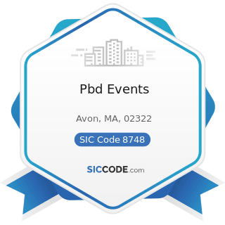 Pbd Events - SIC Code 8748 - Business Consulting Services, Not Elsewhere Classified